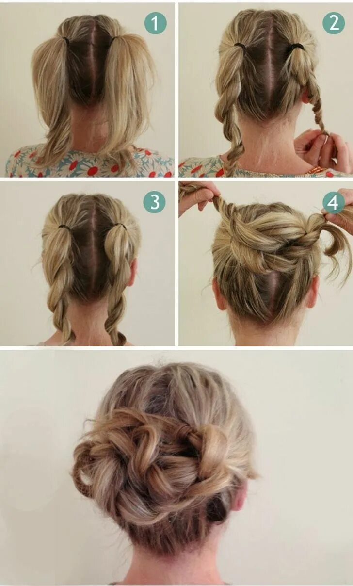 Прическа на Короткие волосы. Просто сделать СЕБЕ! Hairstyle for Short Hair. Just