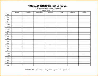 Schedule time
