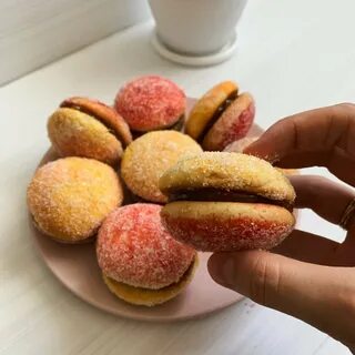 Домашнее печенье персики