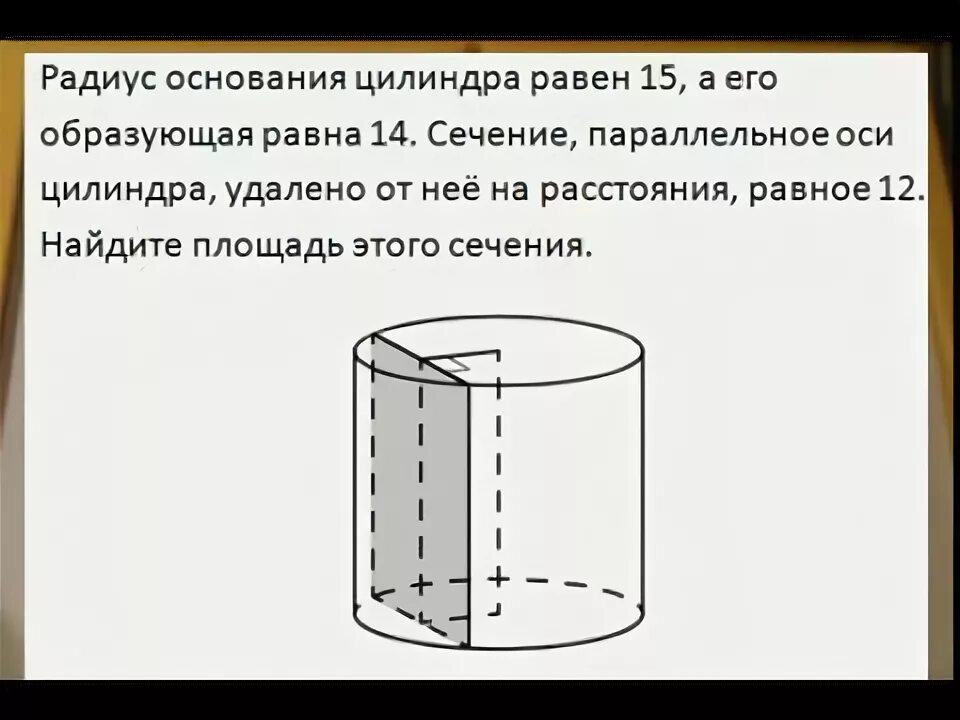 Радиус основания цилиндра. Сечение параллельное оси цилиндра. Образующая основания цилиндра. Радиус основания цилиндра равен.