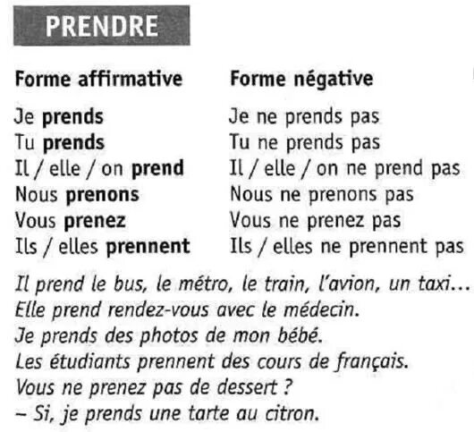 Спряжение глагола prendre во французском языке. Глагол prendre во французском языке. Упражнения на спряжение глагола prendre. Проспрягать глагол на французском языке prendre. Упражнение французские глаголы