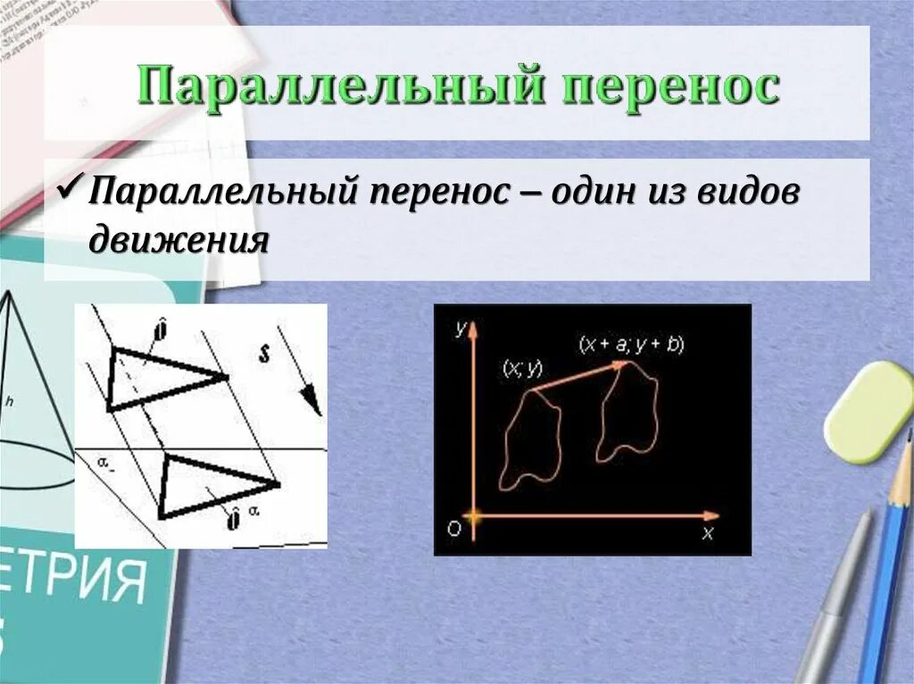 Параллельный перенос на вектор bd. Параллельный перенос. Параллельный перенос симметрия. Параллельные фигуры. Движение параллельный перенос.