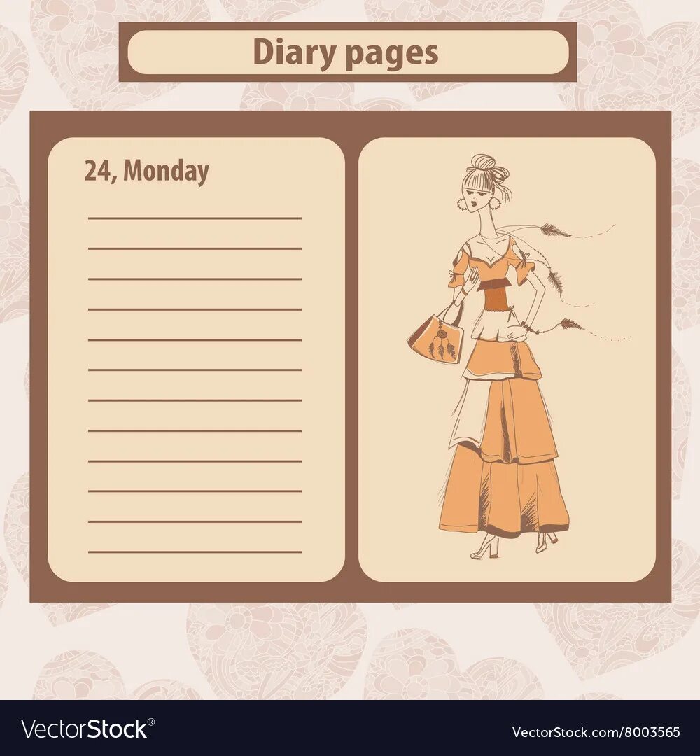 Diary pages. Diary pages