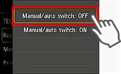 Manual setting