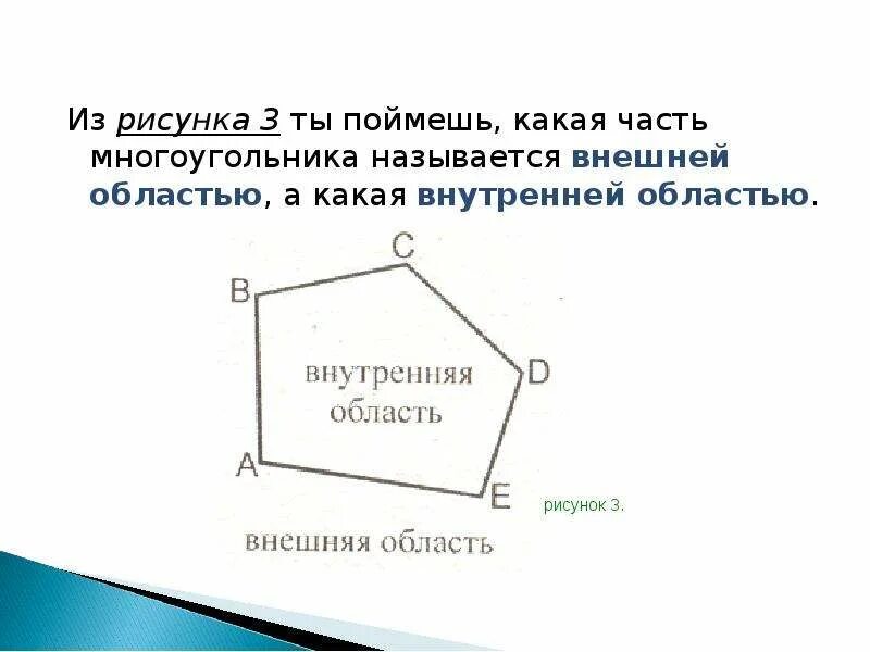 Внутренняя и внешняя область многоугольника. Внешняя область многоугольника. Внутренняя область многоугольника. Части многоугольника. Чему равна сумма внешних многоугольников