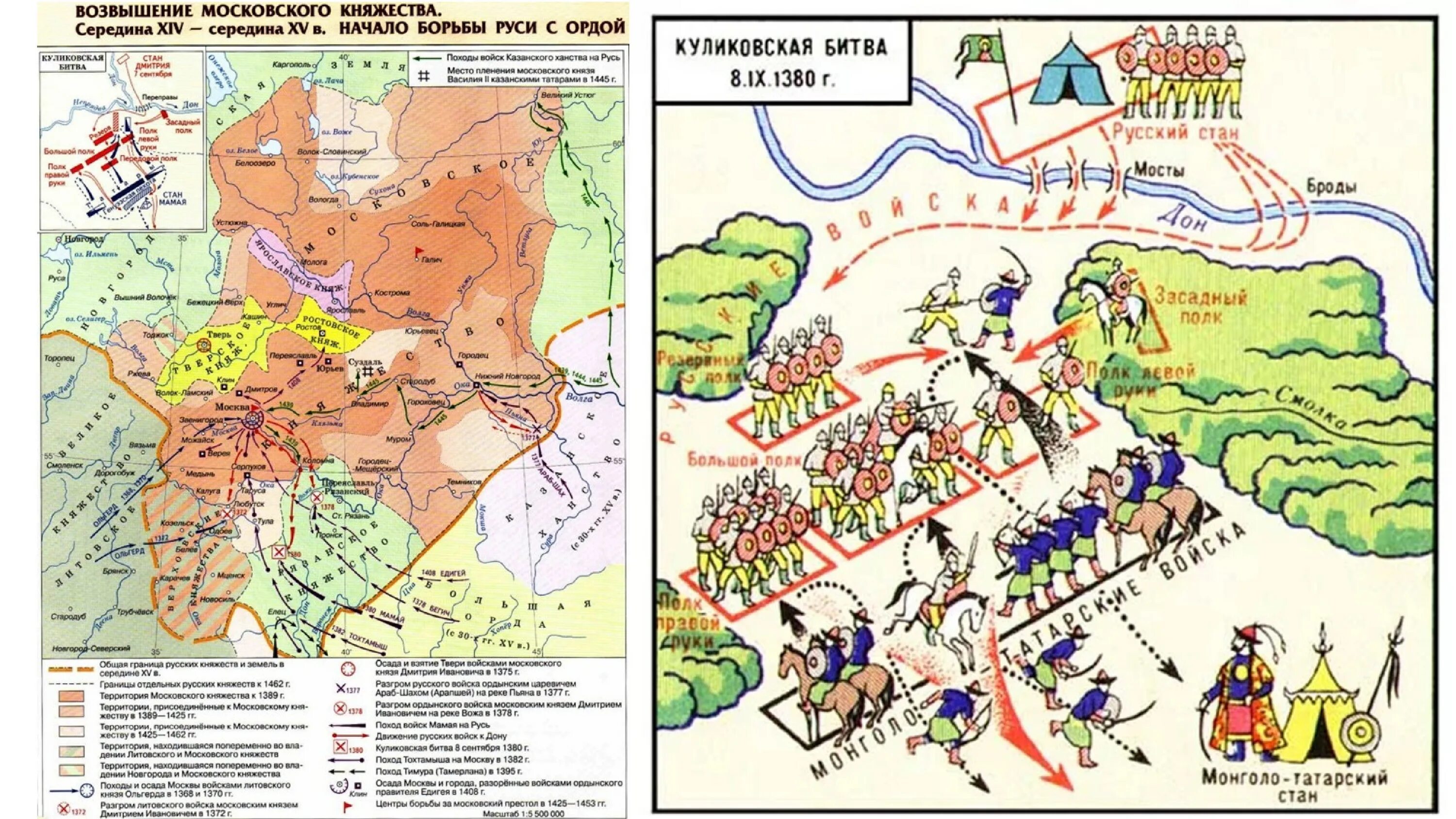 Карта руси 14 15 век. Карта Руси в 14 веке Куликовская битва. Куликовская битва на карте Московского княжества. Объединение русских земель вокруг Москвы Куликовская битва карта. Объединение русских земель Куликовская битва карта.