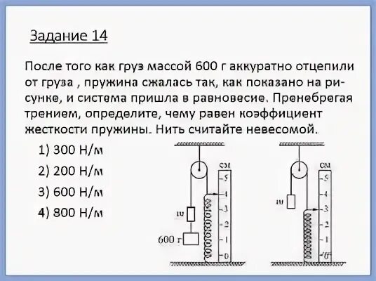 Пружина жесткостью 100 н м