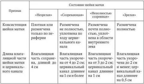Размягчение шейки матки