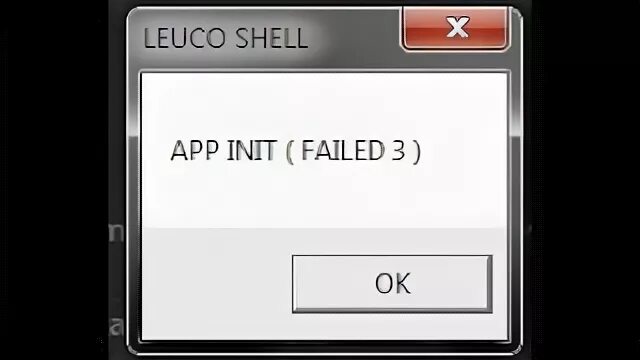 Application run failed