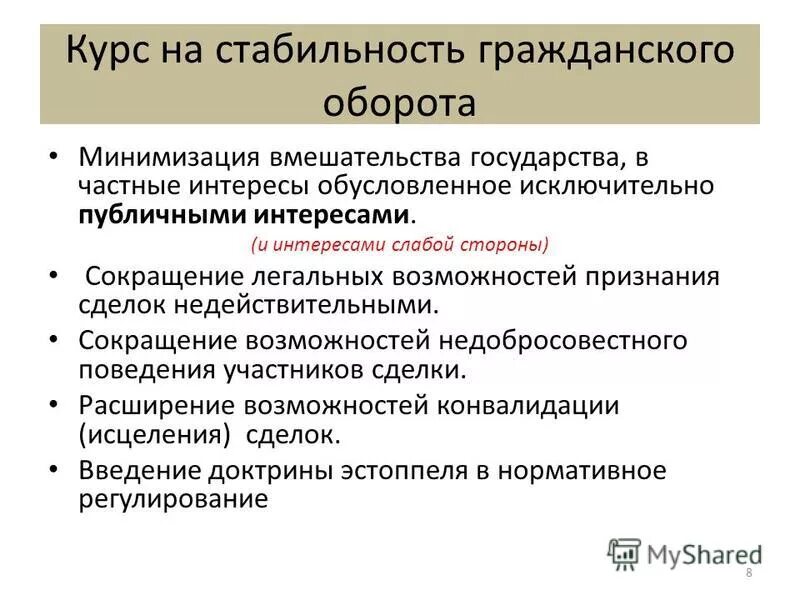 эстоппель в гражданском праве это