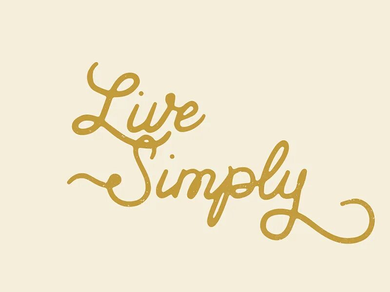 Live simply