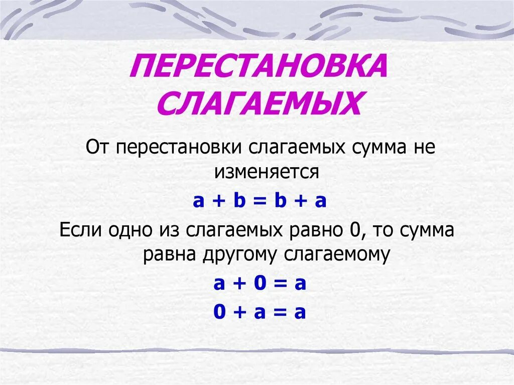 Пример первое слагаемое. Слагаемое сумма правило по математике 1 класс. Перестановка слагаемых. Правила по математике 1 класс. Правила математики 1 класс.