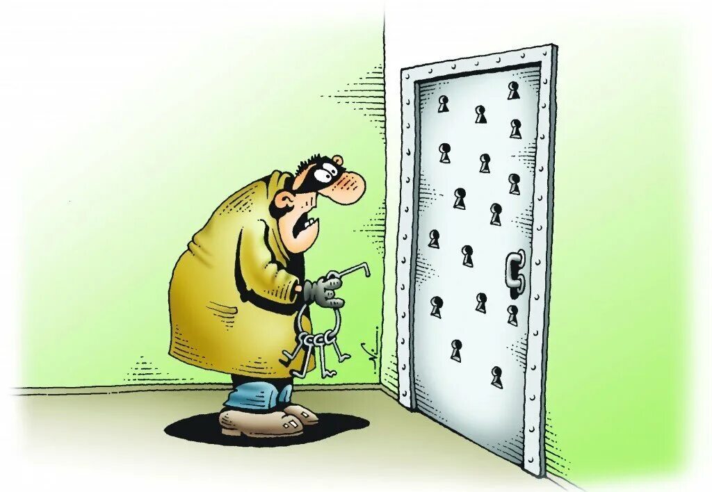Закрытые двери юмор. Карикатура на входную дверь. вор карикатура. смешные двери. вопрос карикатура.
