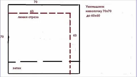 Как наволочка 70х70 надеть