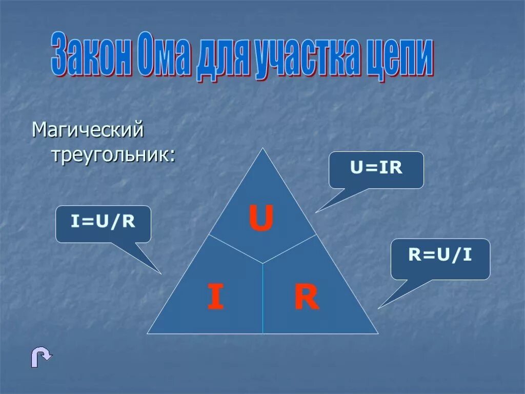 Тип 1 i в треугольнике найдите. Магический треугольник. Треугольник i u r. Физический треугольник. Магические треугольники 1 класс.