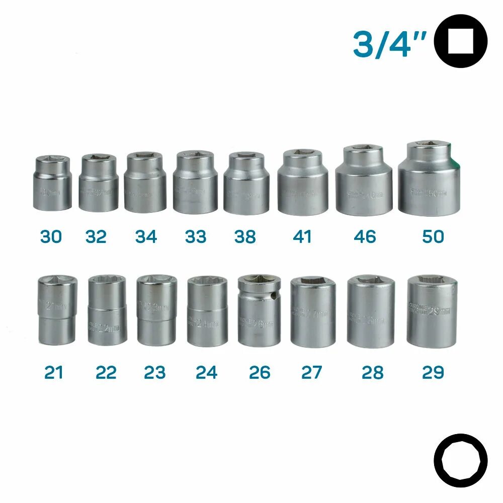 Головка 1 19. Набор торцевых головок FROSP 3/4" 19-50. Набор торцевых ударных головок FROSP 3/4" 26b. Набор торцевых ударных головок 36-80.