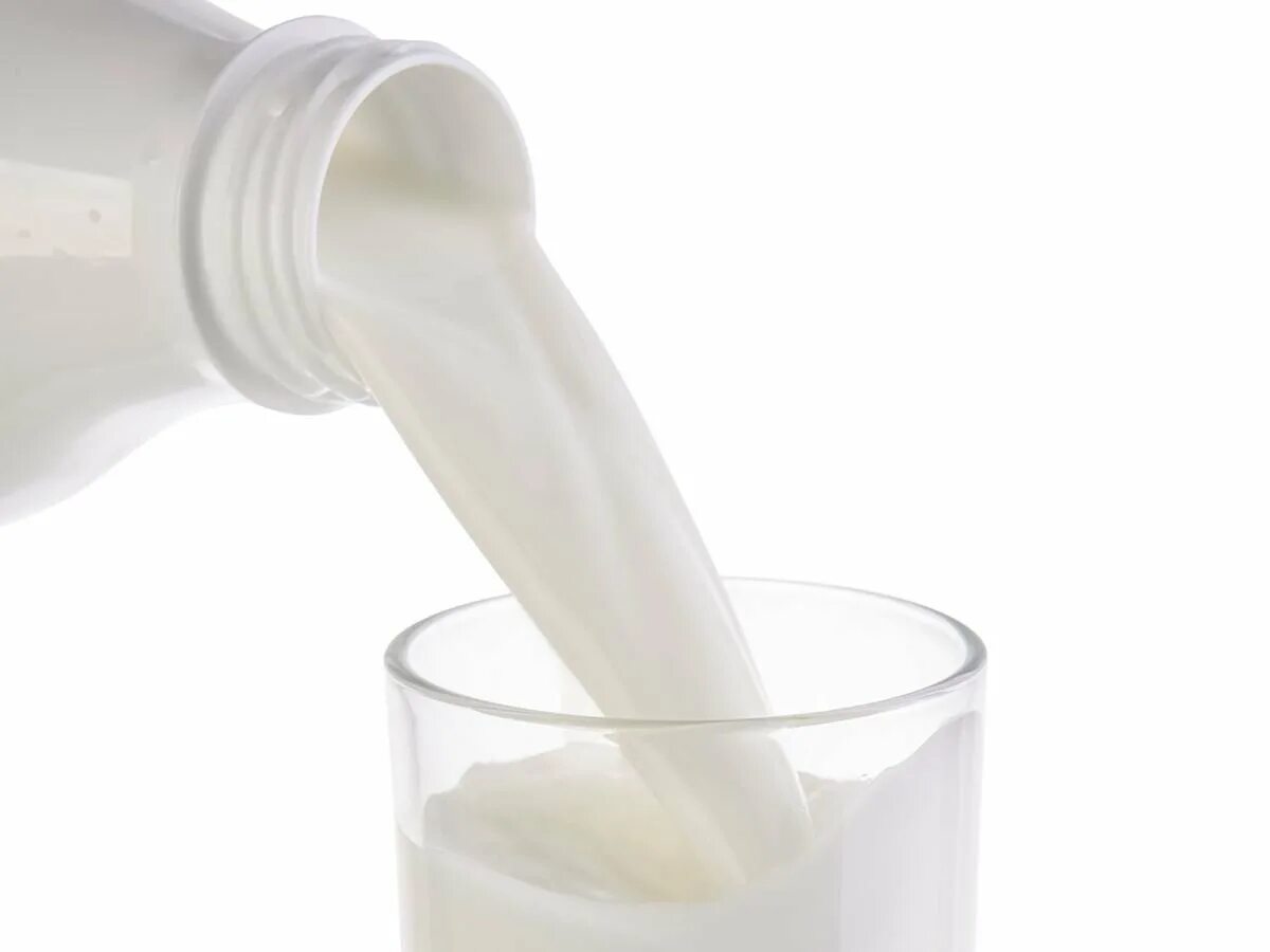 Milk is on the upper shelf