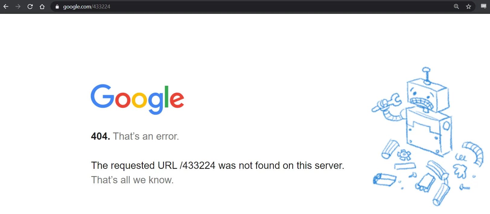 Url was not found