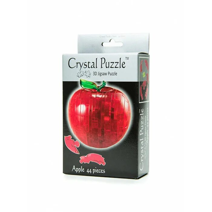 3d-пазл Crystal Puzzle зеленое яблоко (90015), 44 дет.. Пазл яблоко. Кристалл пазл яблоко. Головоломка Crystal Puzzle. Яблоко интернет магазин телефонов