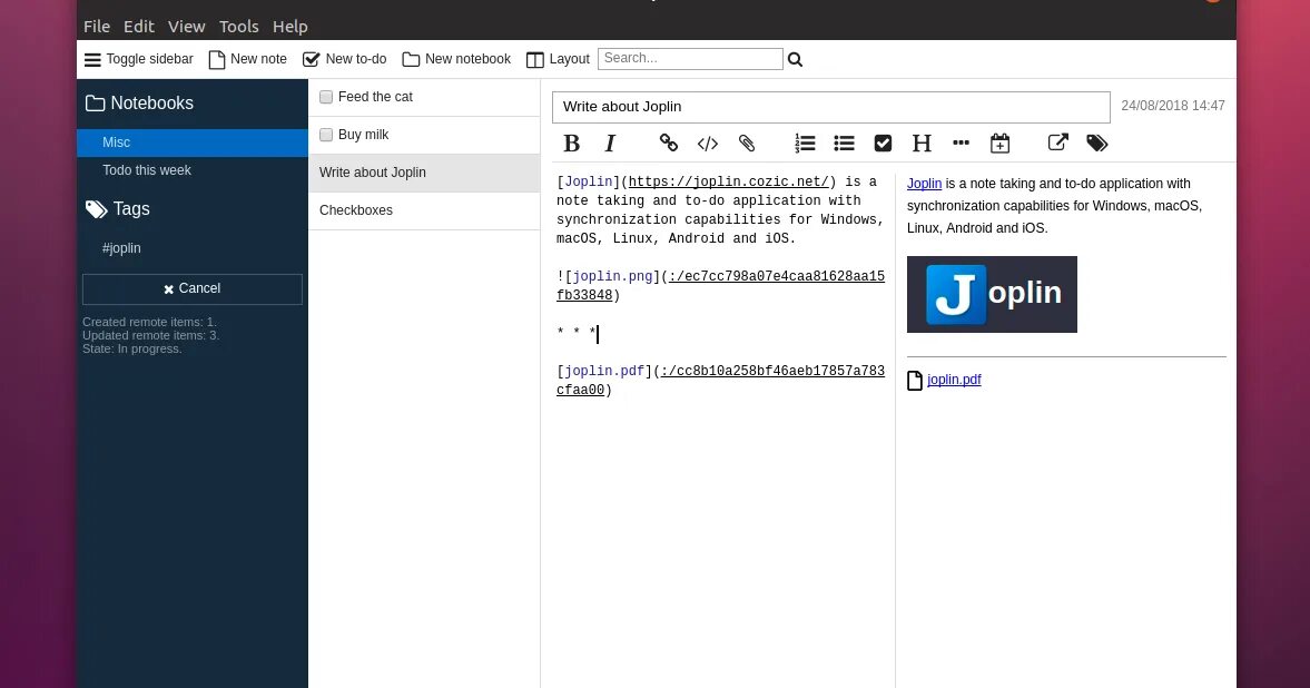 Macos android linux ios. Joplin заметки. joplin приложение. joplin linux. joplin notes.
