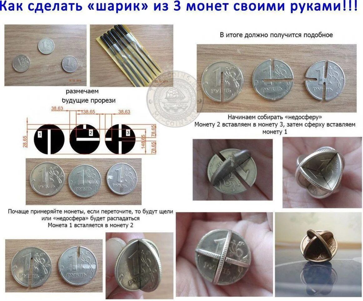 Брелок шарик из монет