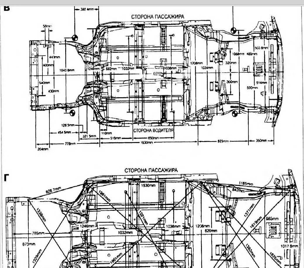 Геометрия кузова ваз. Геометрия моторного отсека ВАЗ 2110 седан. Контрольные точки геометрии ВАЗ 2110. Геометрия кузова 2110 моторный отсек.