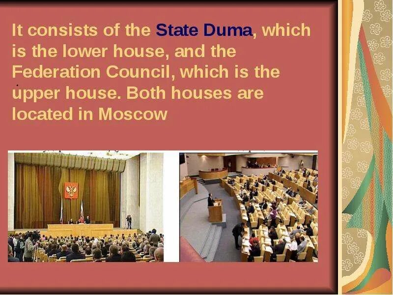 Lower House the State Duma. Lower House the head of State. Federation Council functions of the. Russian Federation Council. The state duma is elected by