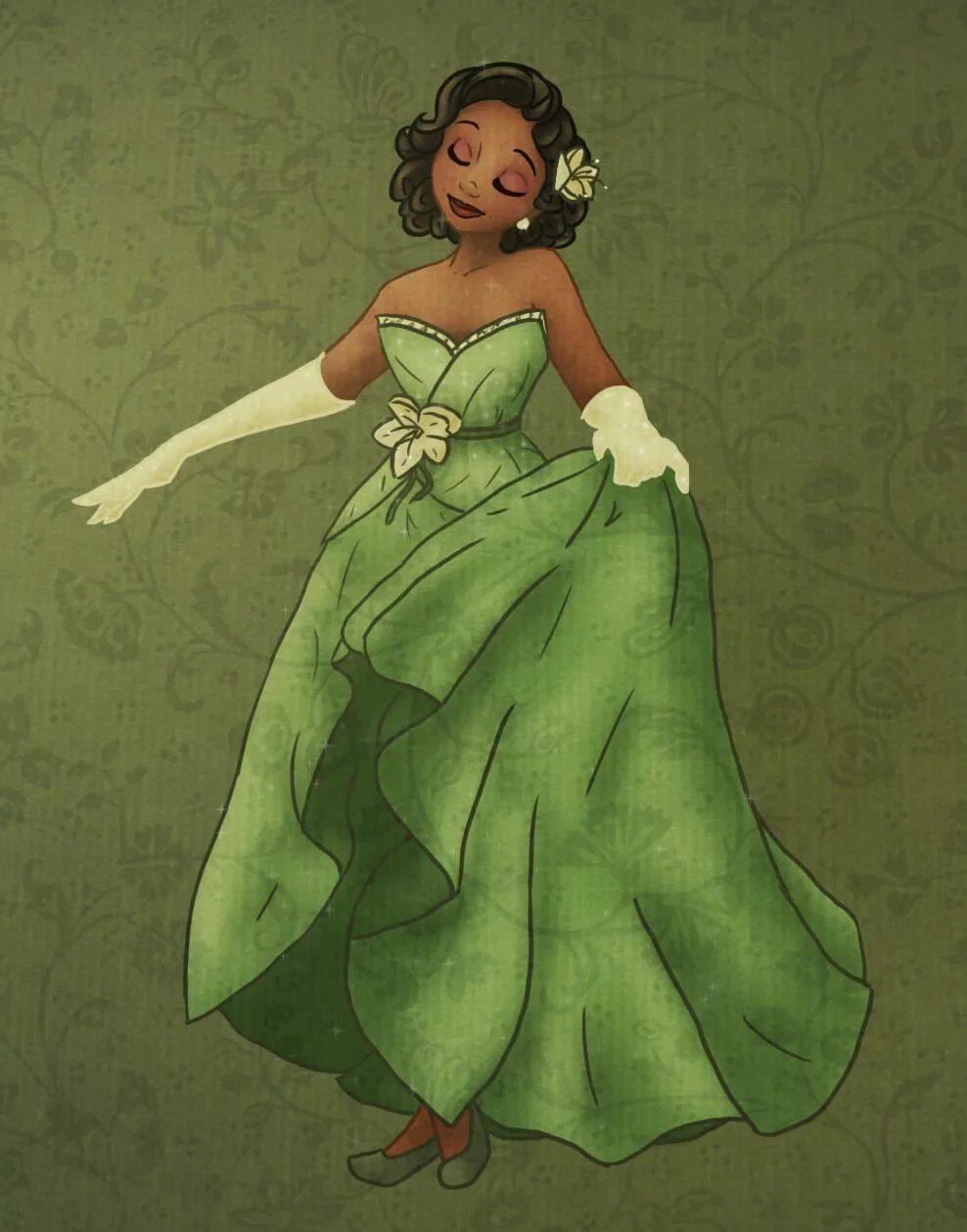 Дисней зеленый. Тиана Дисней. Принцесса Тиана в зеленом. Тиана Дисней Эстетика. Принцесса Тиана в зеленом платье.