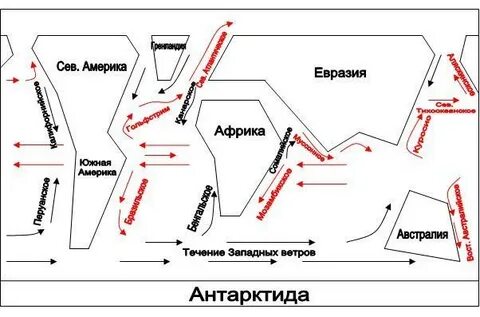 Течение наска на карте