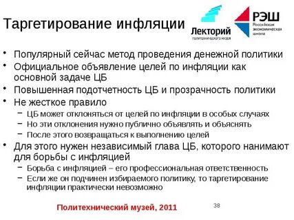 Таргетирование инфляции инструменты