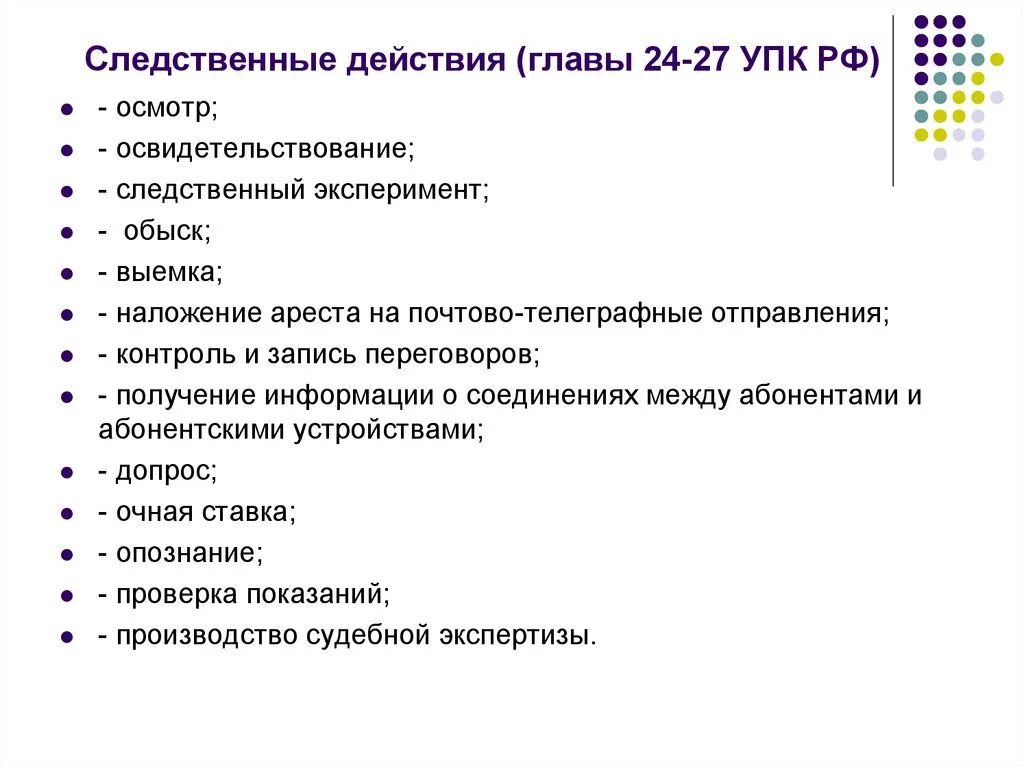 176 упк рф. Понятие и виды следственных действий. Следственные действия список УПК. Виды доследственных действий. Вилы следтсвенныхдейсвтий.