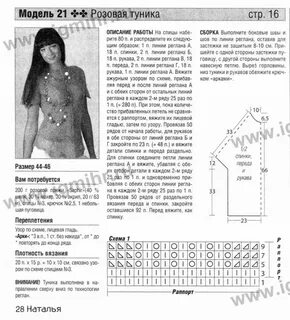 Туника регланом схемы
