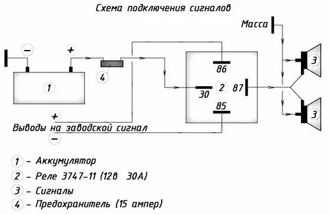 Газель сигнал схема подключения