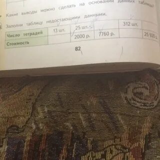 Заполни недостающие