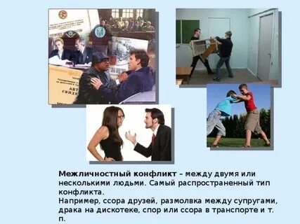 План межличностный конфликт