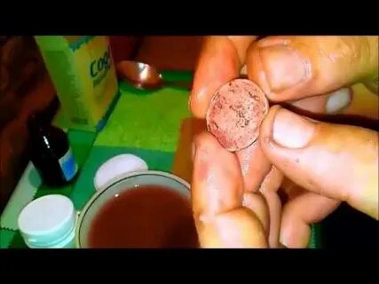Как очистить медную монету от налета