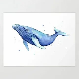 Кит нарисованный красками