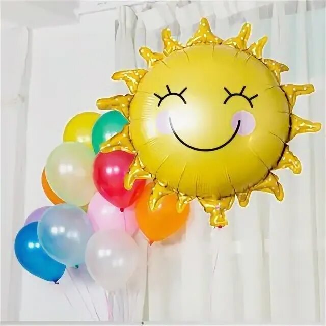 Доброе утро шарами. Фольгированный шар "солнышко". Солнце из воздушных шаров. Шарик в виде солнышка. Гелевый шар солнце.