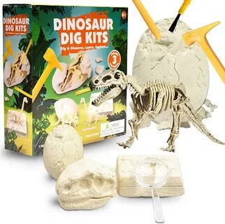 Dino Excavation Kit, Fossil Digging Discovery Kit, Great Education Gif. 