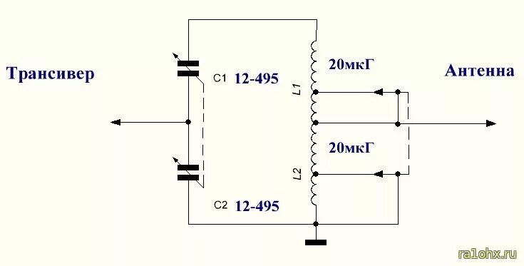 антенный тюнер mfj схема. антенный тюнер 1-30 мгц схемы.