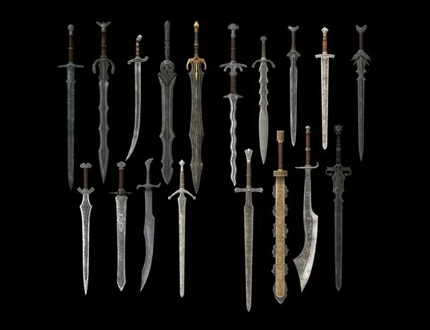 Fantasy Sword 3D model Меч, Боевое оружие, Фэнтези