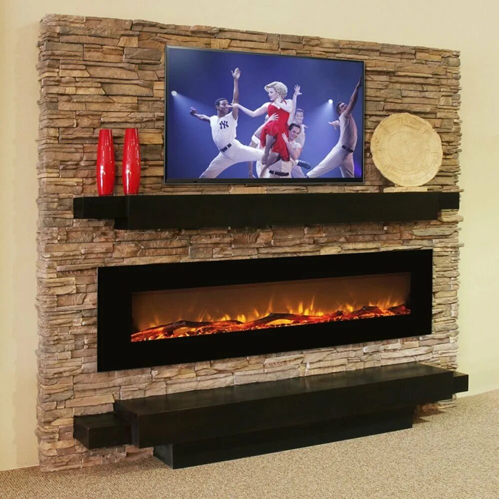 Телевизор с эффектом камина. Камин Electric Fireplace FPA-0004. Электрокамин в стене. Электрический камин в стене. Камин полка для телевизора.