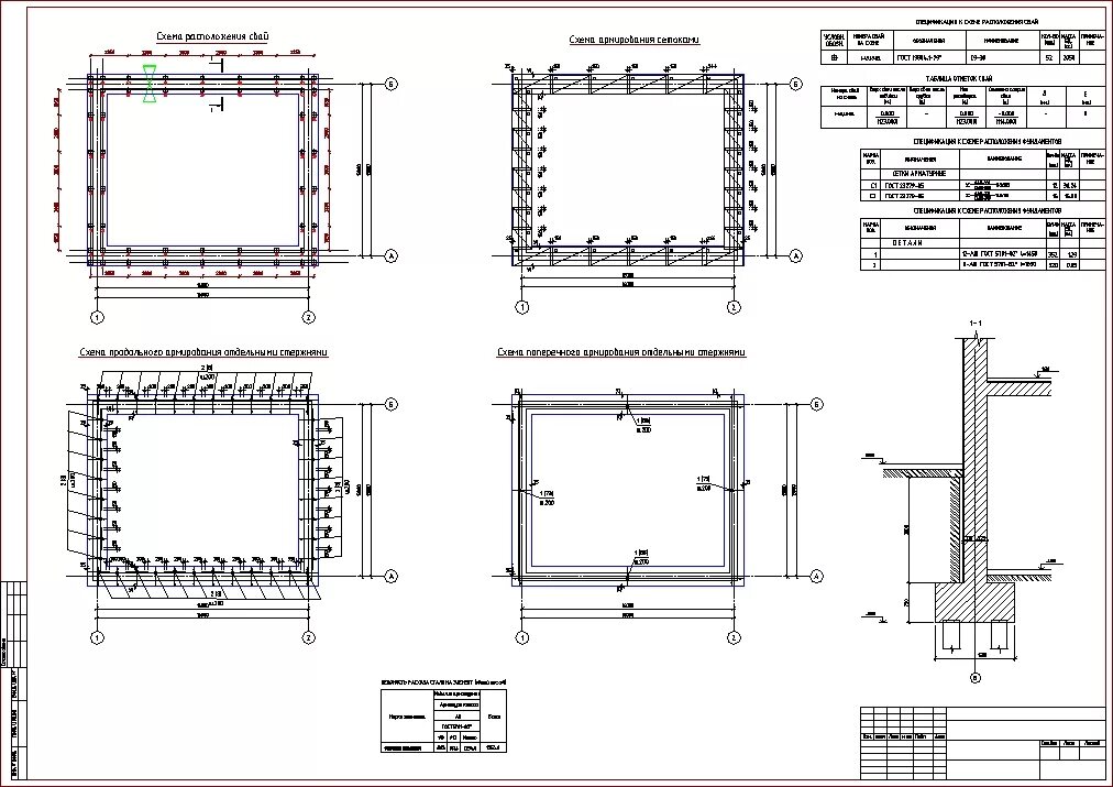 Фундаменты dwg