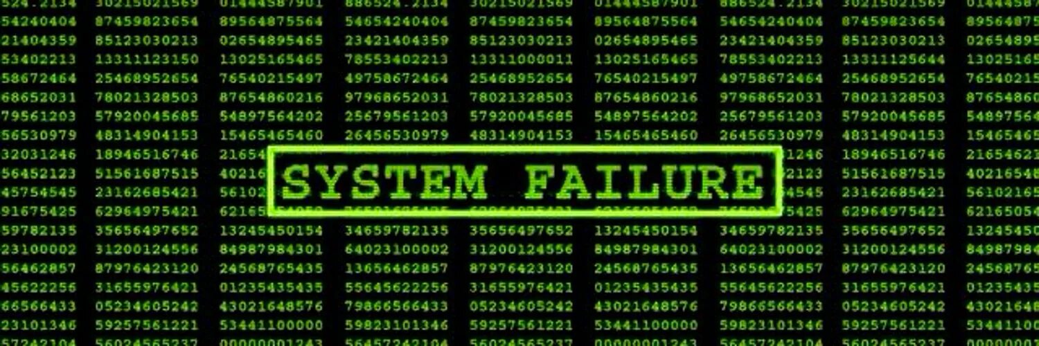 System failure. Компьютерный код system failure. система cropx. system hacked. matrix постер.
