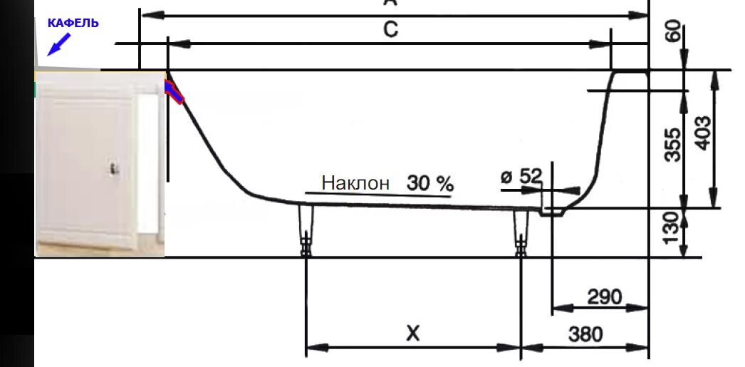 Сколько установить ванную. Наклон ванны. Монтажный зазор для ванны. Высота слива ванны от пола стандарт. Крючки для установки ванны.