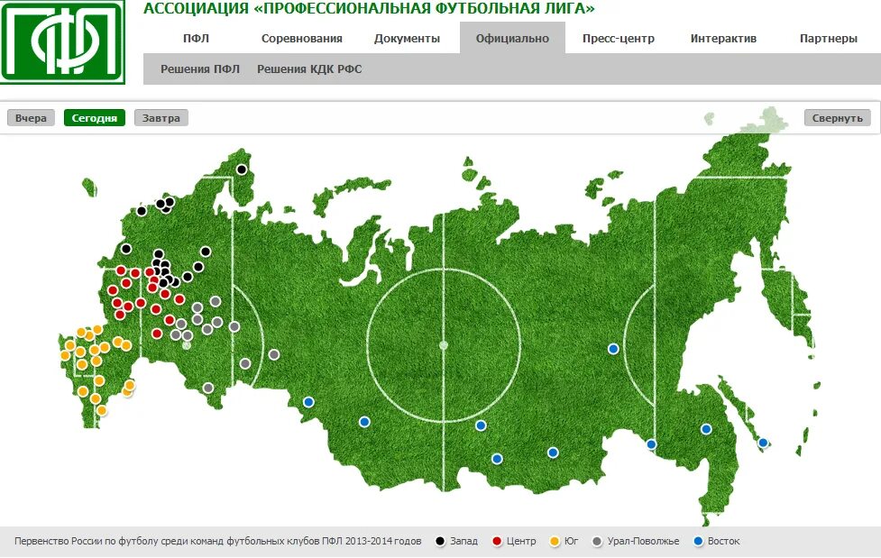 Результаты пфл сегодня