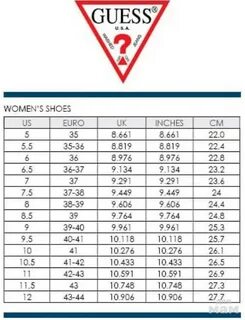 Размерная сетка guess