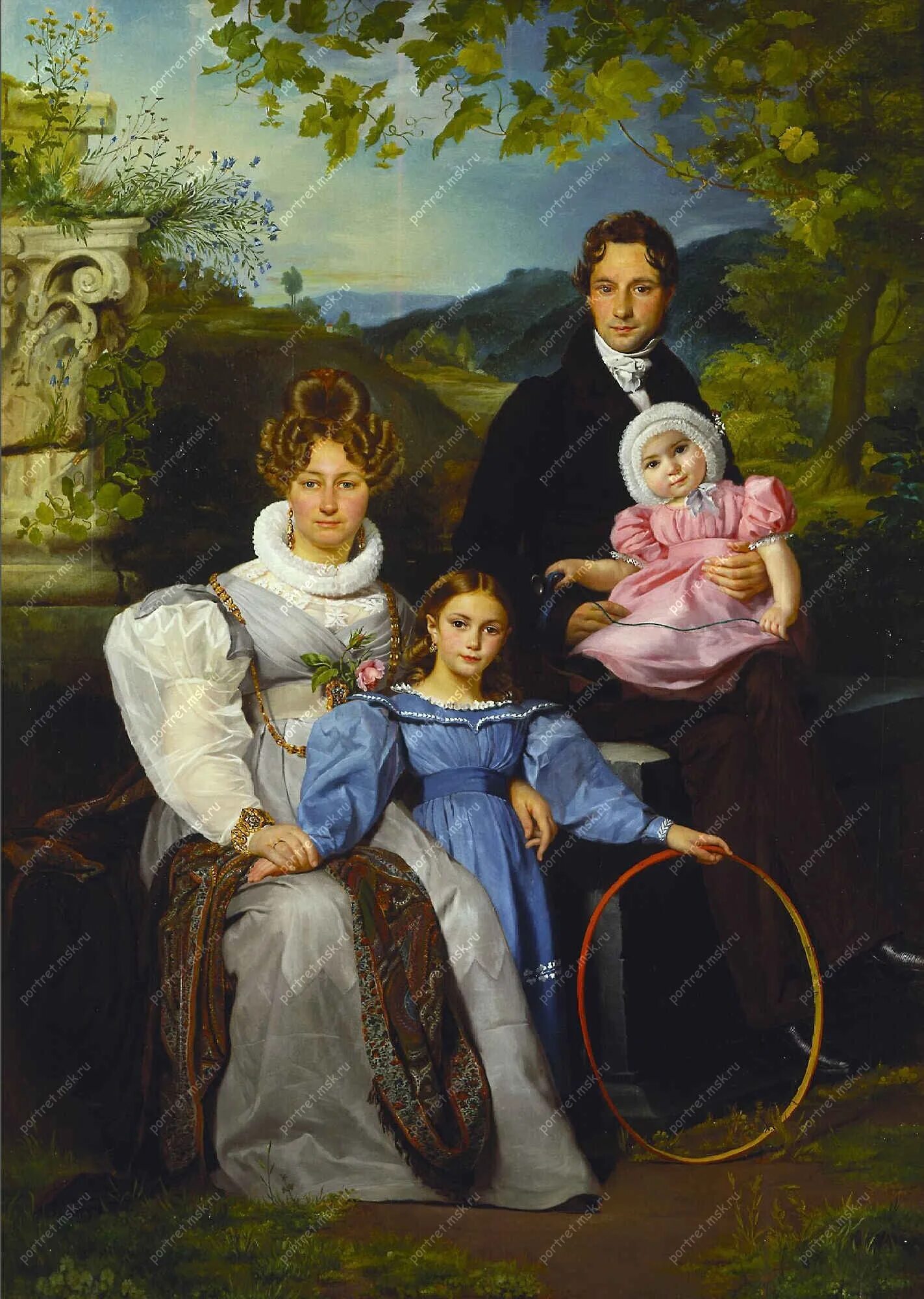 Знаменитая семейная. Художник-Франсуа-Жозеф-навез. Семейный портрет — Франсуа Жозеф навез, 1832. Франсуа Жозеф портретист картины.