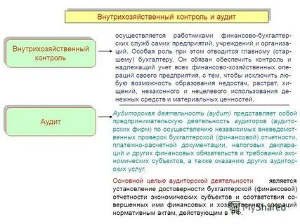 Внутрихозяйственный финансовый контроль виды