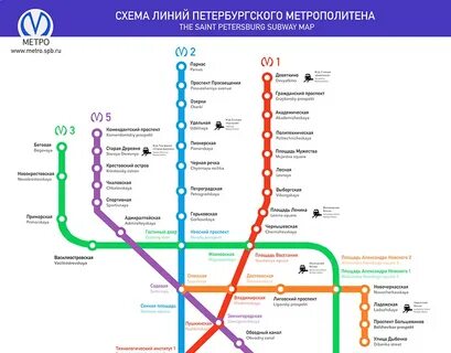 Санкт петербург карта метро линии